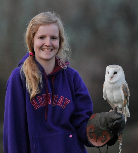 Beth with Luna (Barn Owl) 1st March 2012