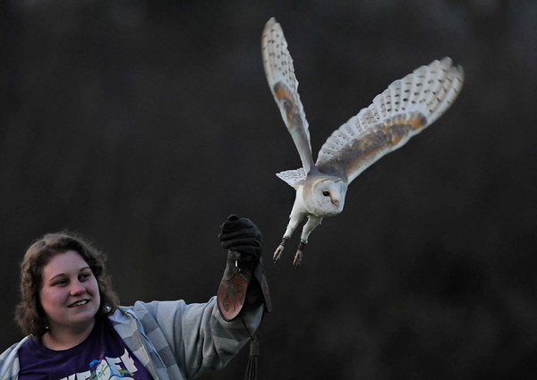 Vicki with Luna (Barn Owl) 1st March 2012